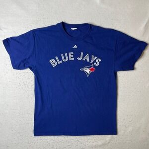 Majestic Toronto Blue Jays Russell Martin 55 Baseball T Shirt Royal Blue Mens